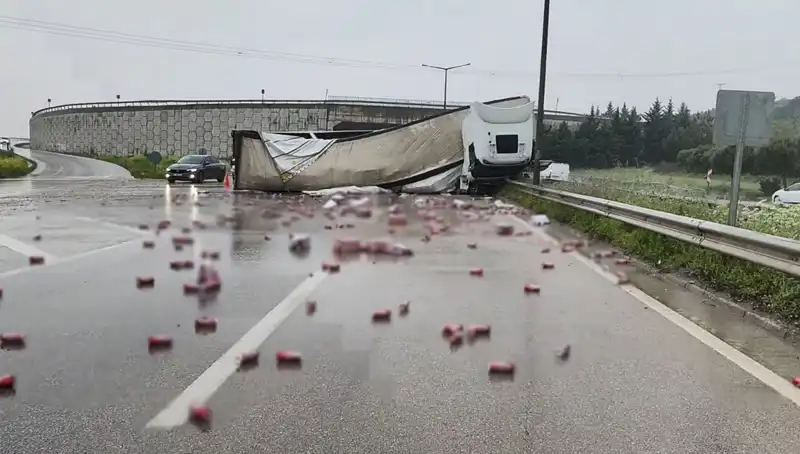 TIR Devrildi, Yolda İçkiler Saçıldı: Olayın Ardındaki Sebepler Neler?