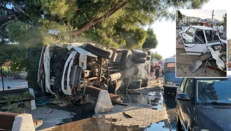 Freni Patlayan Kamyon, Trafik Işığında Bekleyen Araçları Gasp Etti